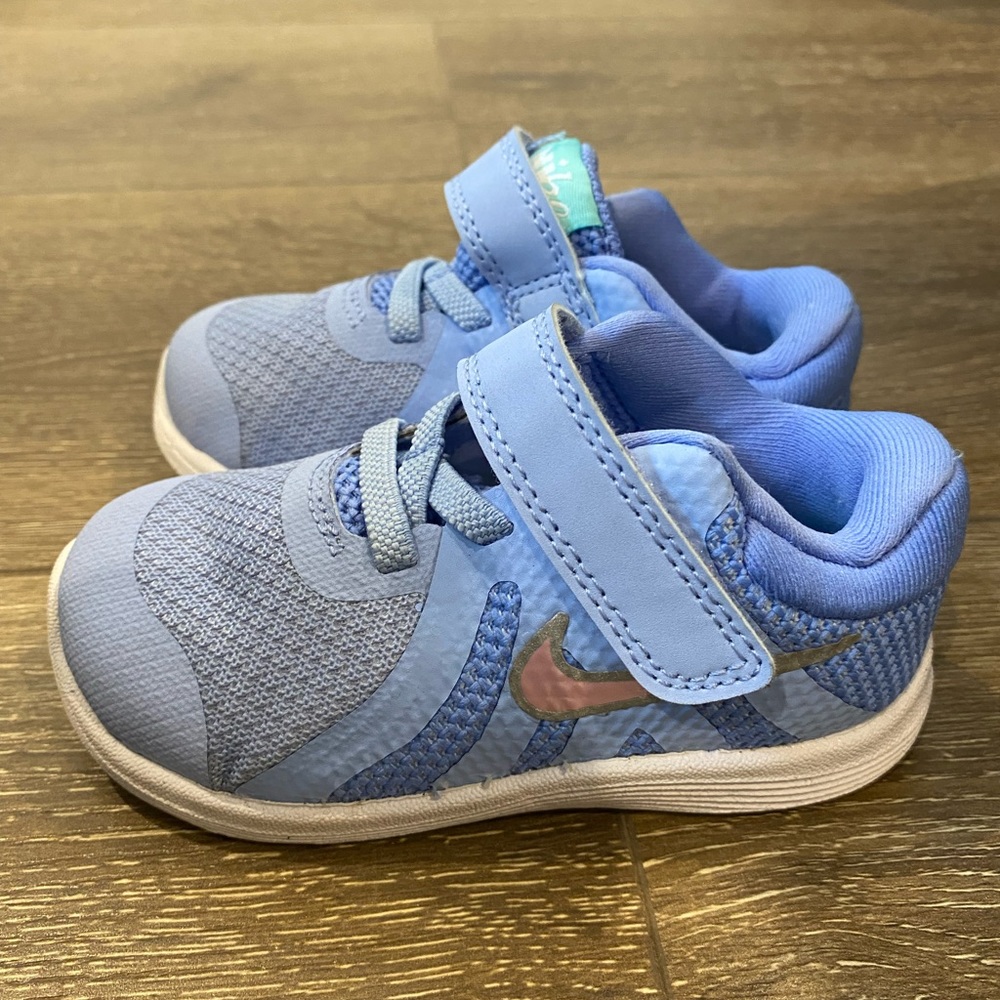 Baby blue Nike sneakers
